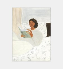 Poster   Morning Read - The Poster Club x Isabelle Vandeplassche Poster & Frame
