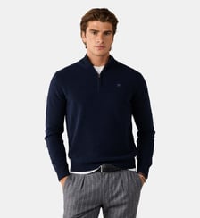 Pull En Laine D'agneau À Demi-Zip Hackett London