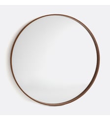 Miroir rond plaqué noyer Ø100 cm La Redoute Interieurs