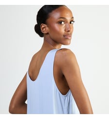 Chemise de nuit longue col rond en satin Laurence Tavernier