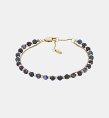 Bracelet double-rang chaîne et perles Fossil