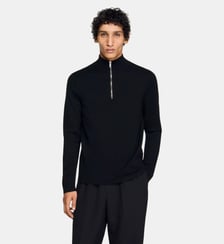 Pull en laine à col montant zippé Sandro