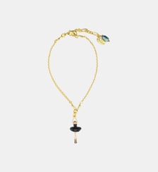 Bracelet pendentif Ballerine tutu noir et perle de culture Les Néréides