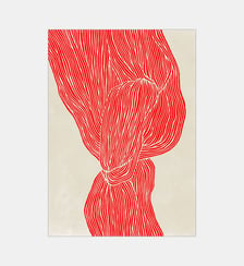 Poster   The Line -Red - The Poster Club x Rebecca Hein Poster & Frame