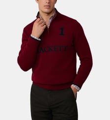 Pull Heritage En Laine À Quart De Fermeture Éclair Hackett London