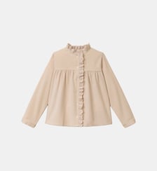 Chemise velours et dentelle Fille Cyrillus