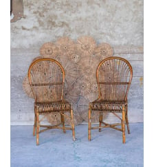 Paire de chaises en osier Claude N°1571- Produit chiné Debongout