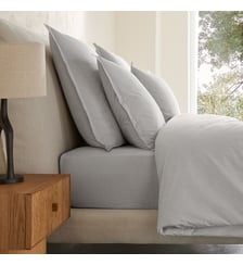 Taie d'oreiller en percale de coton lavé AM.PM