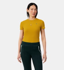 T-shirt slim fit coton côtelé Lacoste
