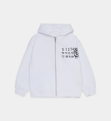 Sweat-shirt à capuche avec logo écrit à la main MM6 Maison Margiela