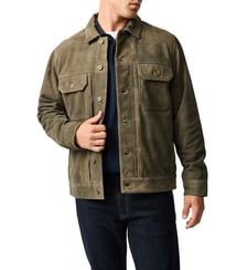 Veste trucker en cuir Little River Rodd & Gunn