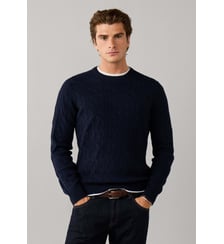 Pull En Laine D'agneau À Maille Torsadée À Col Rond Hackett London