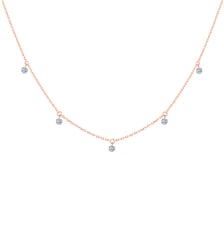 Collier 360° - 5 diamants, poids total 0,50ct approx. - Or rose 750‰ La Brune & La Blonde