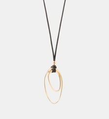 Sautoir cordon à pendentif anneaux Balaboosté