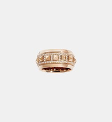 Bague Rockaway Spinner Semi Pavée et Or rose Statement