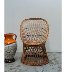 Fauteuil en osier Ernest N°1557- Produit chiné Debongout