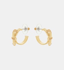 Boucles d'oreilles créoles ceinture en laiton doré et cristaux Les Néréides