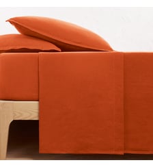 Drap plat uni en lin lavé La Redoute Interieurs