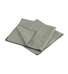 Lot de 2 serviettes de table en lin lavé, AUTOUR DU LIN Blanc Cerise