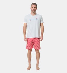 Pyjashort en jersey de coton léger - Pince sans rire Arthur