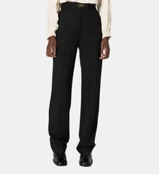 pantalon droit à monogramme doré - caroline Gerard Darel