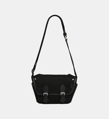 Petit sac bandoulière Solveig en toile coton et cuir lisse Le Tanneur