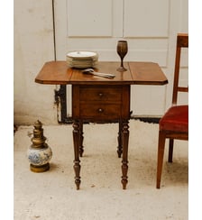 Table à manger bistro en bois Denise N°1364 - Produit chiné Debongout