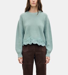 Pull ample en laine et dentelle - RIVIERA Gerard Darel