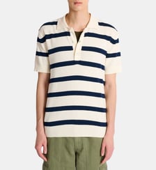 Polo Balmain Marinière en coton Balmain