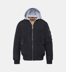 Bomber à capuche moletton Schott