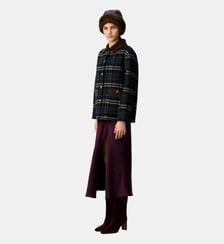 Manteau laine mélangée carreaux Claudie Pierlot