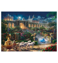 Poster Disney x Thomas Kinkade - Disney - Clock Strikes Midnight Poster & Frame