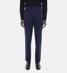 Pantalon ajusté en laine à chevrons Fursac