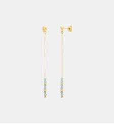 Boucles d'oreilles dorées longues - shani Caroline Najman