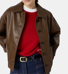 Veste en cuir vieilli - TINAE Gerard Darel