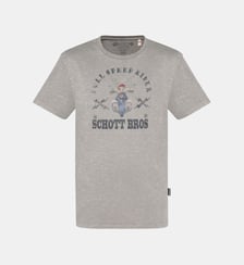 T-shirt biker, effet flammé Schott