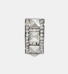 Boucle d'oreille Rockaway picots diamants et argent Statement
