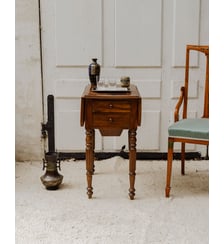 Table d'appoint avec rabats en bois Francine N°964- Produit chiné Debongout