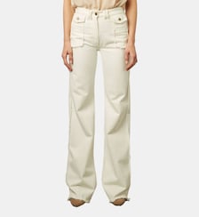 jean flare écru à franges - anna Gerard Darel