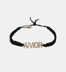 Bracelet macramé plaqué or AMOR Nilaï