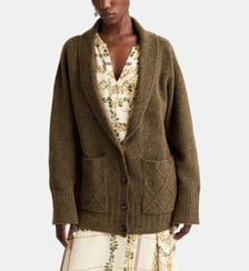 Cardigan assam en laine effet sweat Momonì