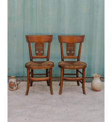 Paire de chaises en bois Claude N°1503- Produit chiné Debongout