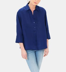 Chemise coraline 100% lin - Motif uni - Coupe droite Caroll