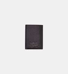 Portefeuille vertical en cuir avec logo embossé Serge Blanco