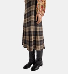 Jupe catherine en sergé de laine tartan Momonì