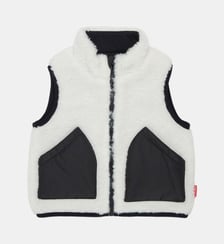Gilet en teddy avec logo Diesel Kids