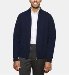 Pull marine zippé en cachemire Atelier Privé