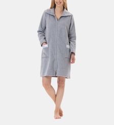 Robe de chambre zippée en polaire ESSENTIEL H54A Lingerie LE CHAT