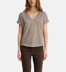 T-shirt V imprimé en coton - TIALY Pablo
