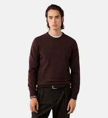 Pull En Laine D'agneau À Col Rond Hackett London